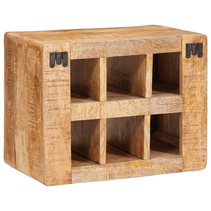 Vinstativ Vinhylle Veggmontert Brun 44 x 30 x 35 cm heltre mango