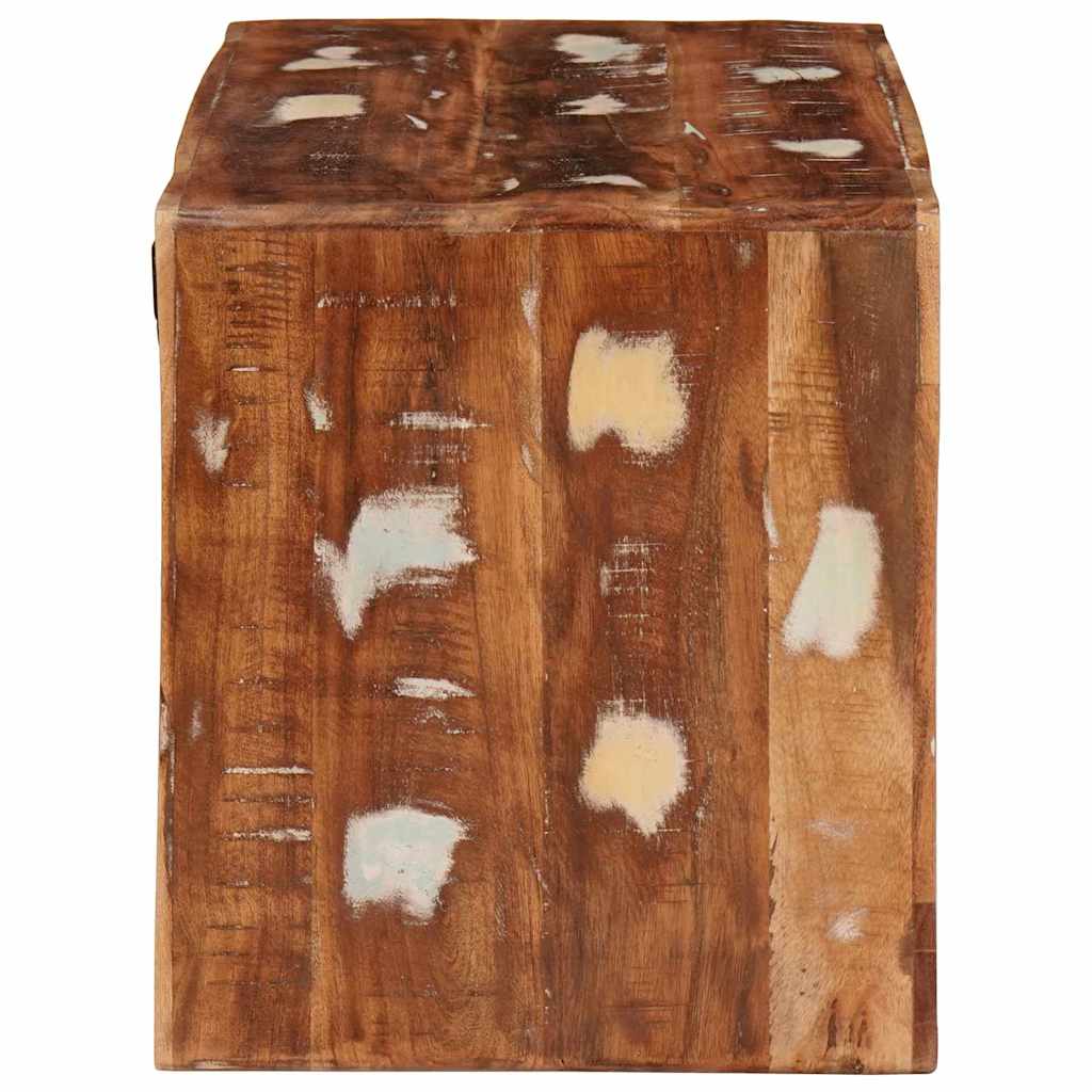Vinstativ Vinhylle Veggmontert Brun 44 x 30 x 35 cm Solid gjenvunnet tre