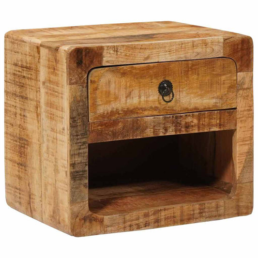 Nattbord Sengbord Tre Vegghengt med skuff Brun 40 x 30 x 36 cm heltre mango