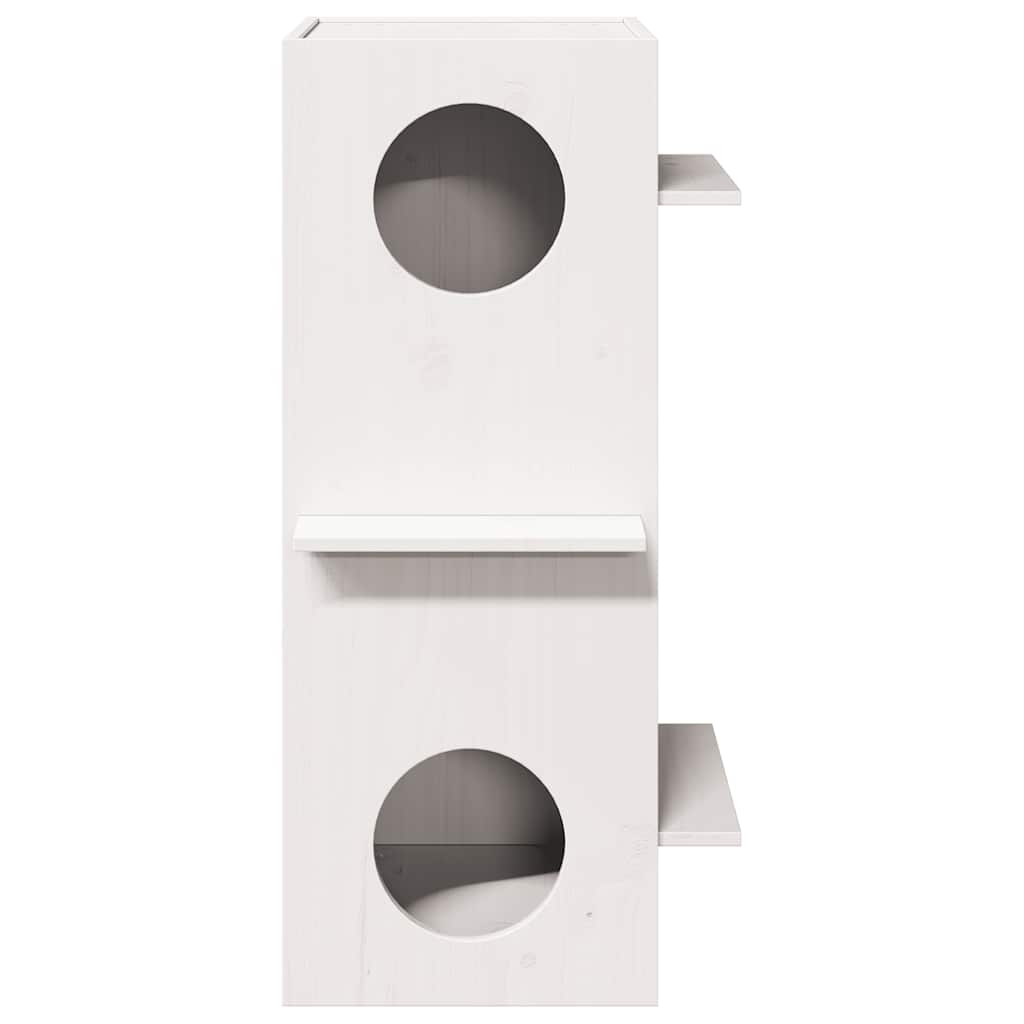 Kattemøbel Kattehus Hvit 43x43x90 cm heltre furu