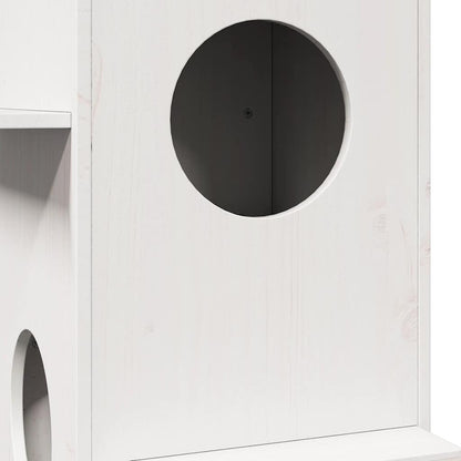 Kattemøbel Kattehus Hvit 43x43x90 cm heltre furu