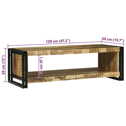 Salongbord Sofabord Brun 120 x 50 x 38 cm Heltre grovt mangotre