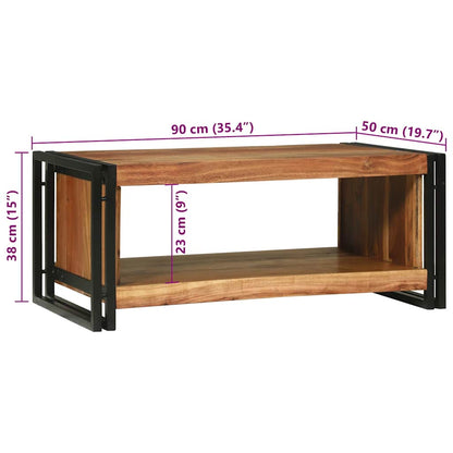 Salongbord Sofabord Brun 90 x 50 x 38 cm heltre akasie