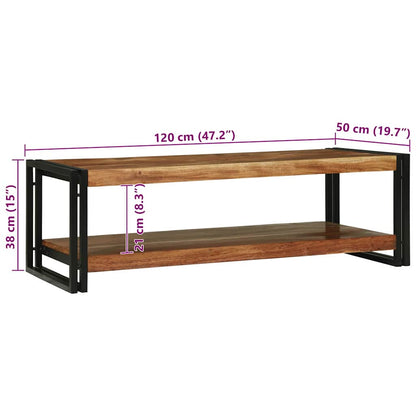 Salongbord Sofabord Brun 120 x 50 x 38 cm heltre akasie