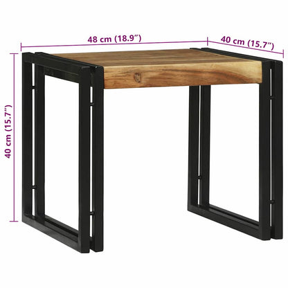 Salongbord Sofabord Brun 2 stk 48 x 40 x 40 cm heltre akasie