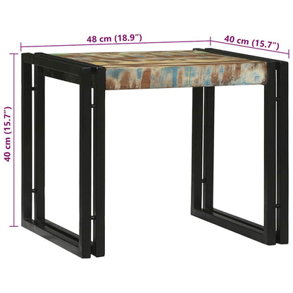 Salongbord Sofabord Tre 2 stk Flerfarget 48 x 40 x 40 cm gjenvunnet heltre
