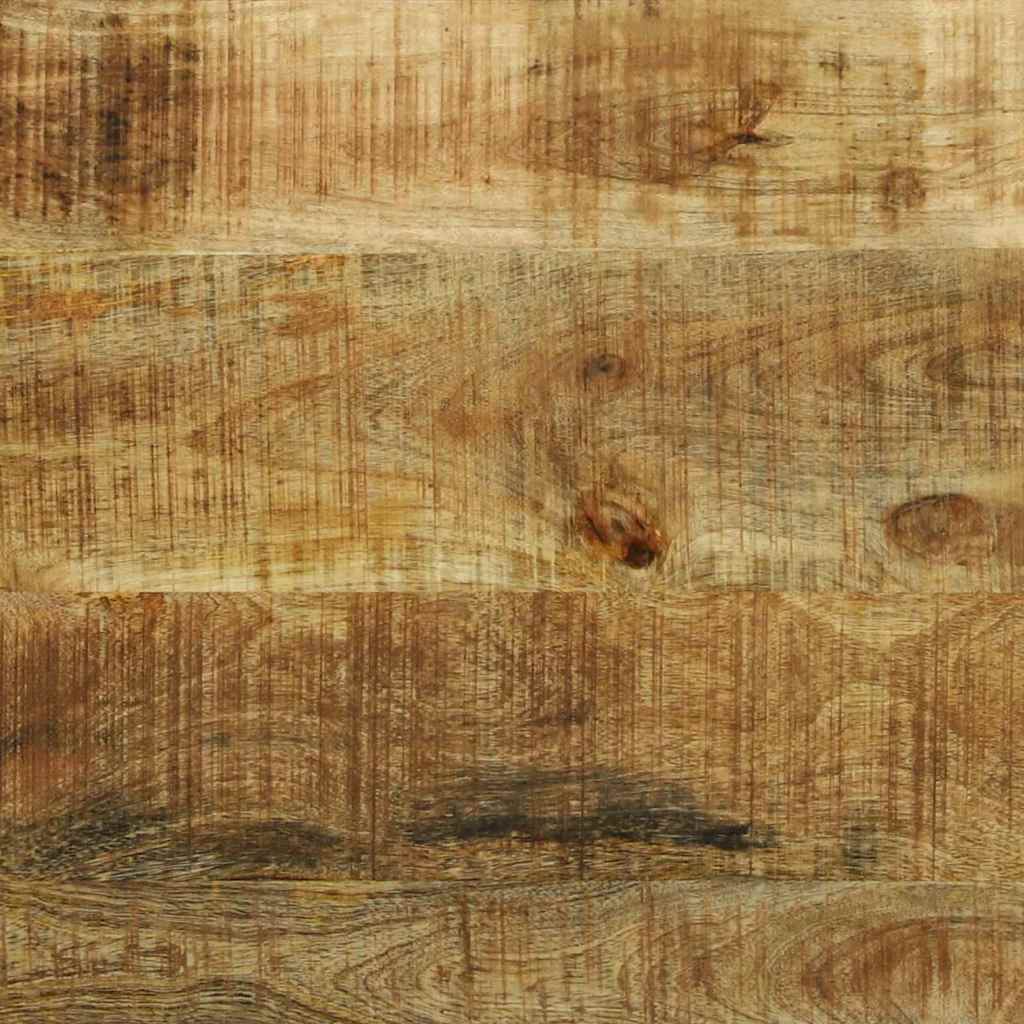 Salongbord Sofabord Tre 3 stk Brunt og Svart Heltre grovt mangotre