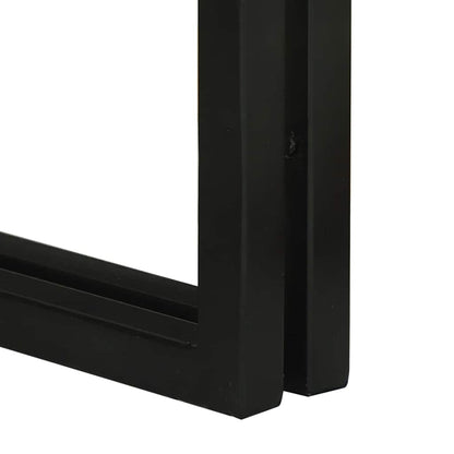 Salongbord Sofabord Tre 3 stk Brunt og Svart Solid akasia Tre og et metall