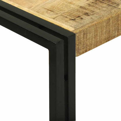 Avlastningsbord Konsollbord Brun 120 x 33 x 75 cm Heltre grovt mangotre