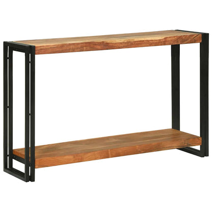 Avlastningsbord Konsollbord Brun med hylle 120 x 33 x 75 cm heltre akasie