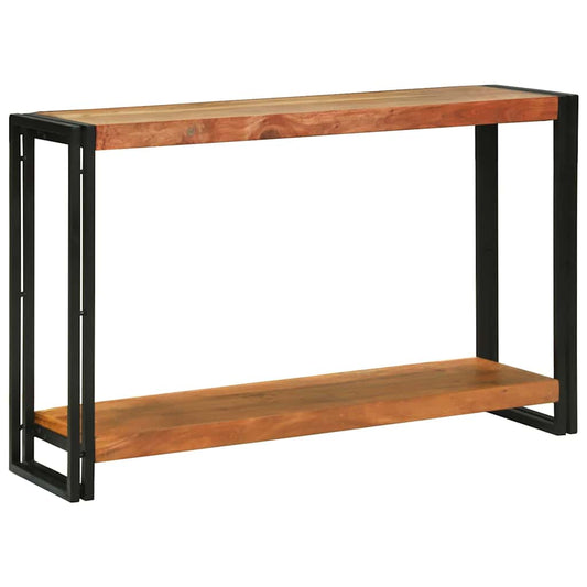 Avlastningsbord Konsollbord Brun med hylle 120 x 33 x 75 cm heltre akasie