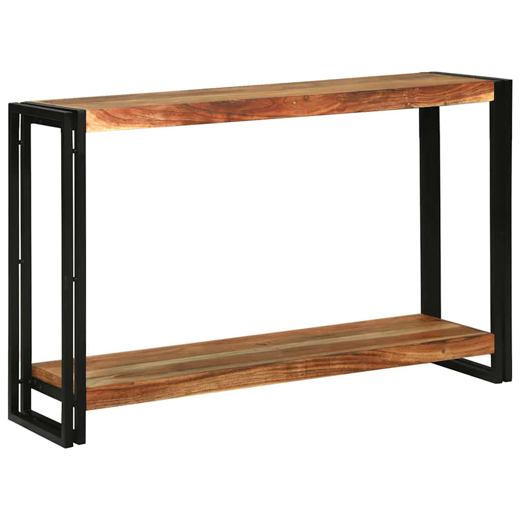 Avlastningsbord Konsollbord Brun med hylle 120 x 33 x 75 cm heltre akasie