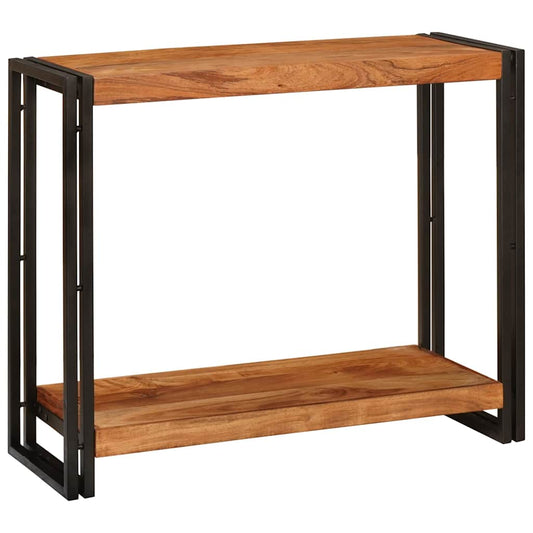 Avlastningsbord Konsollbord Brun med hylle 90 x 33 x 75 cm heltre akasie