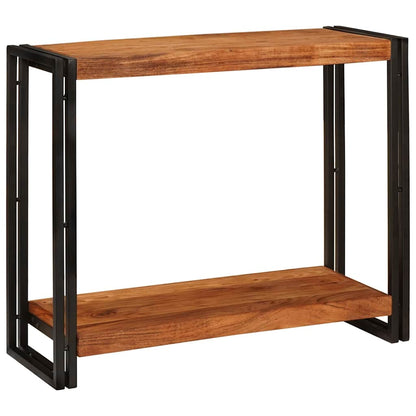 Avlastningsbord Konsollbord Brun med hylle 90 x 33 x 75 cm heltre akasie