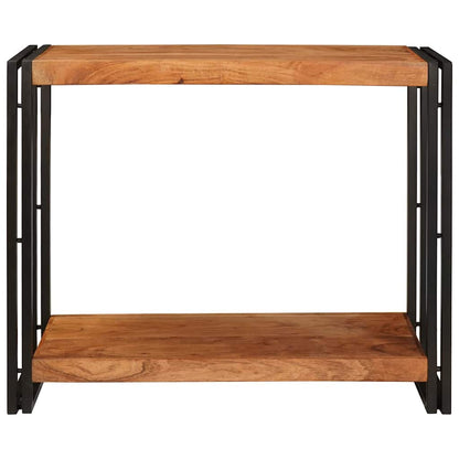 Avlastningsbord Konsollbord Brun med hylle 90 x 33 x 75 cm heltre akasie