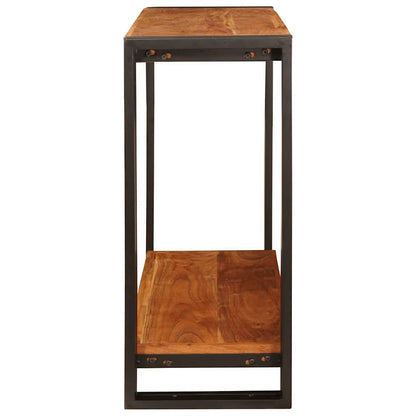 Avlastningsbord Konsollbord Brun med hylle 90 x 33 x 75 cm heltre akasie