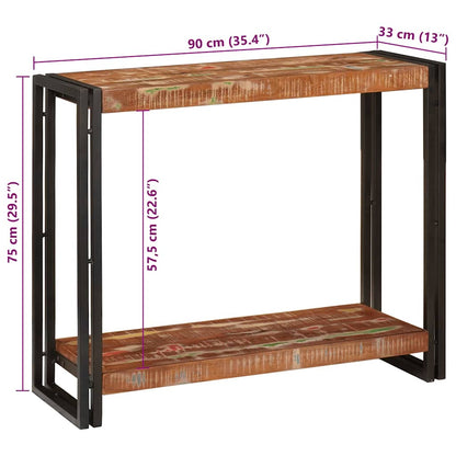 Avlastningsbord Konsollbord Tre Flerfarget 90 x 33 x 75 cm gjenvunnet heltre