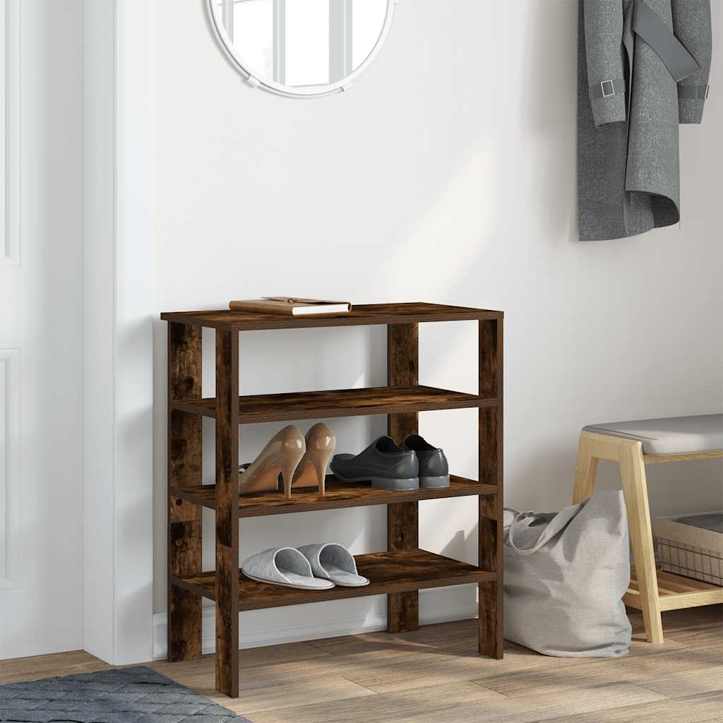Skoskap Skohylle Skobenk Røkt Eik 61x32x70 cm