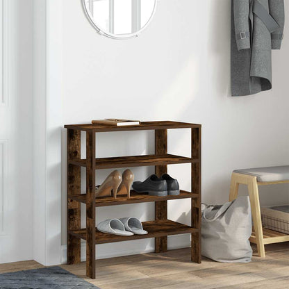 Skoskap Skohylle Skobenk Røkt Eik 61x32x70 cm