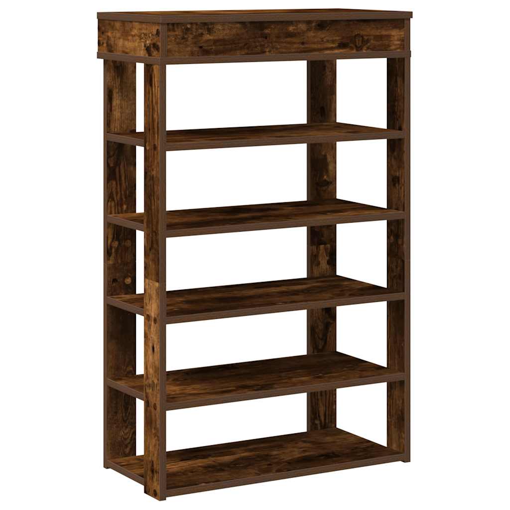 Skoskap Skohylle Skobenk Røkt Eik 60x30x98 cm
