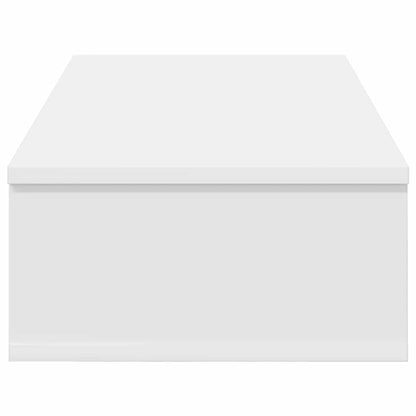 Vegghylle Hvit med skuffer 80x31x17 cm