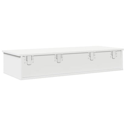 Vegghylle Hvit med skuffer 100x37,5x19 cm