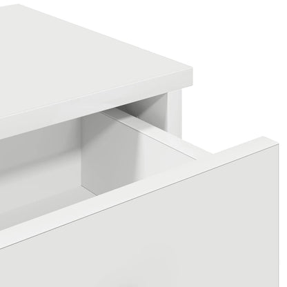 Vegghylle Hvit med skuffer 100x37,5x19 cm