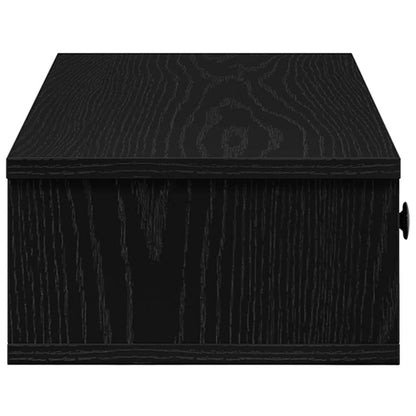 Vegghylle Svart med skuffer 100x37,5x19 cm