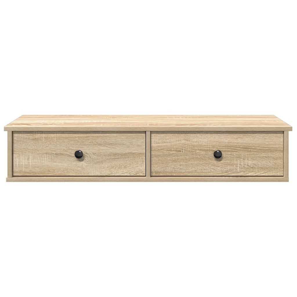 Vegghylle Sonoma Eik med skuffer 100x37,5x19 cm