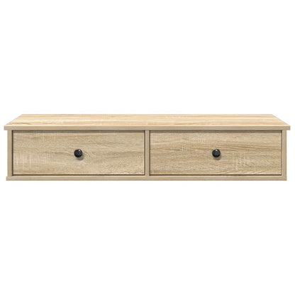 Vegghylle Sonoma Eik med skuffer 100x37,5x19 cm