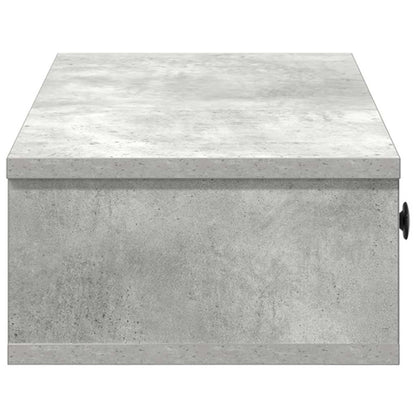 Vegghylle Betonggrå med skuffer 100x37,5x19 cm