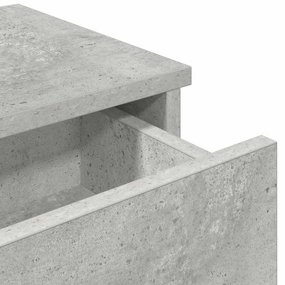 Vegghylle Betonggrå med skuffer 100x37,5x19 cm