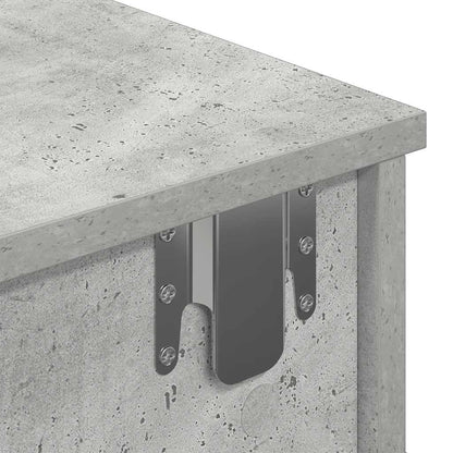 Vegghylle Betonggrå med skuffer 100x37,5x19 cm