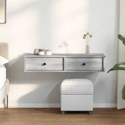 Vegghylle Sonoma Grå med skuffer 100x37,5x19 cm