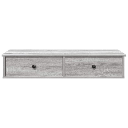 Vegghylle Sonoma Grå med skuffer 100x37,5x19 cm