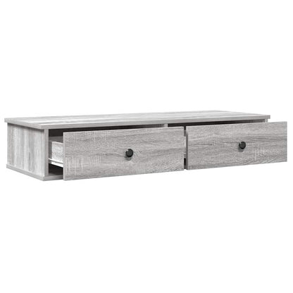 Vegghylle Sonoma Grå med skuffer 100x37,5x19 cm
