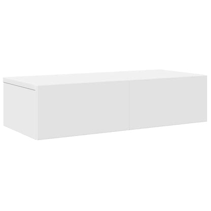 Vegghylle Hvit med skuffer 60x26,5x15 cm