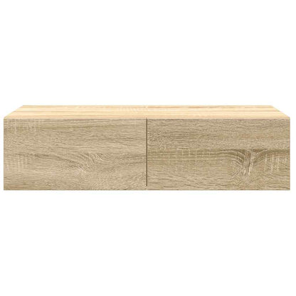 Vegghylle Sonoma Eik med skuffer 60x26,5x15 cm