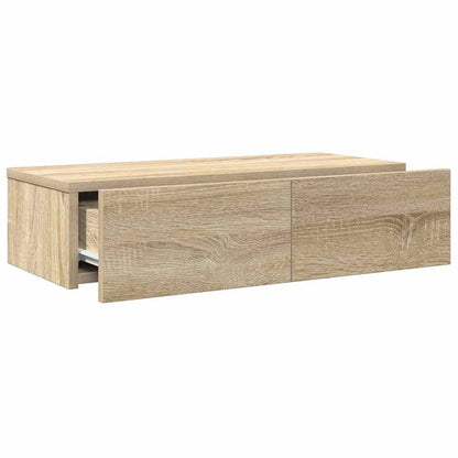 Vegghylle Sonoma Eik med skuffer 60x26,5x15 cm