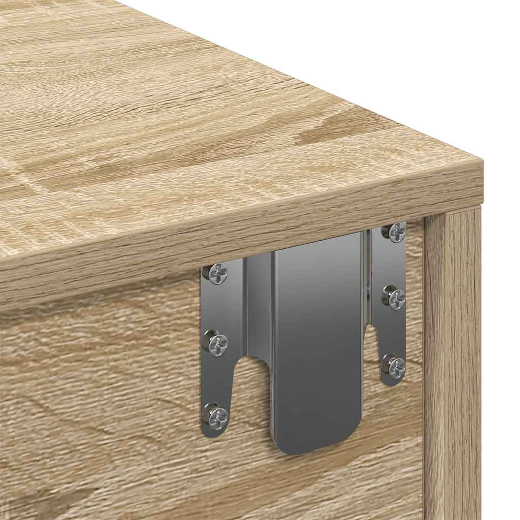 Vegghylle Sonoma Eik med skuffer 60x26,5x15 cm