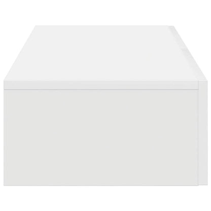 Vegghylle Hvit med skuffer 80x33x17 cm