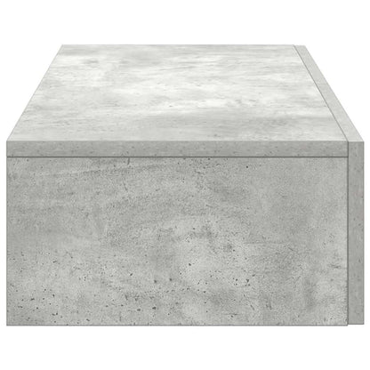 Vegghylle Betonggrå med skuffer 80x33x17 cm