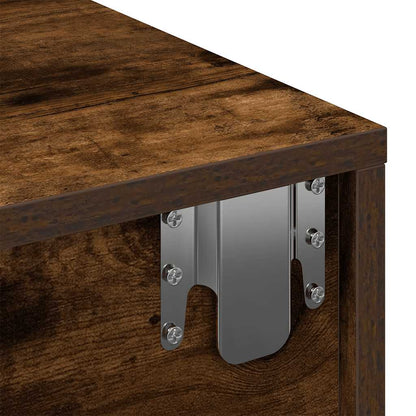 Vegghylle Røyk Eik med skuffer 80x33x17 cm