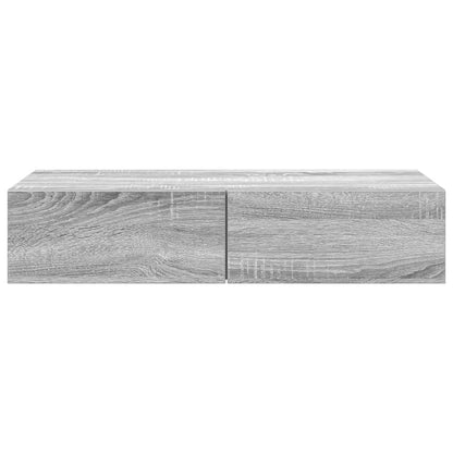 Vegghylle Sonoma Grå med skuffer 80x33x17 cm