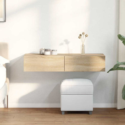 Vegghylle Sonoma Eik med skuffer 100x36x19 cm