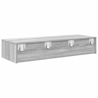 Vegghylle Sonoma Grå med skuffer 100x36x19 cm