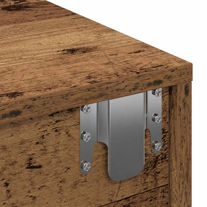 Vegghylle Gammelt Tre med skuffer 100x36x19 cm