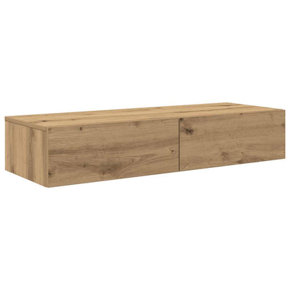 Vegghylle Artisan Eik med skuffer 100x36x19 cm