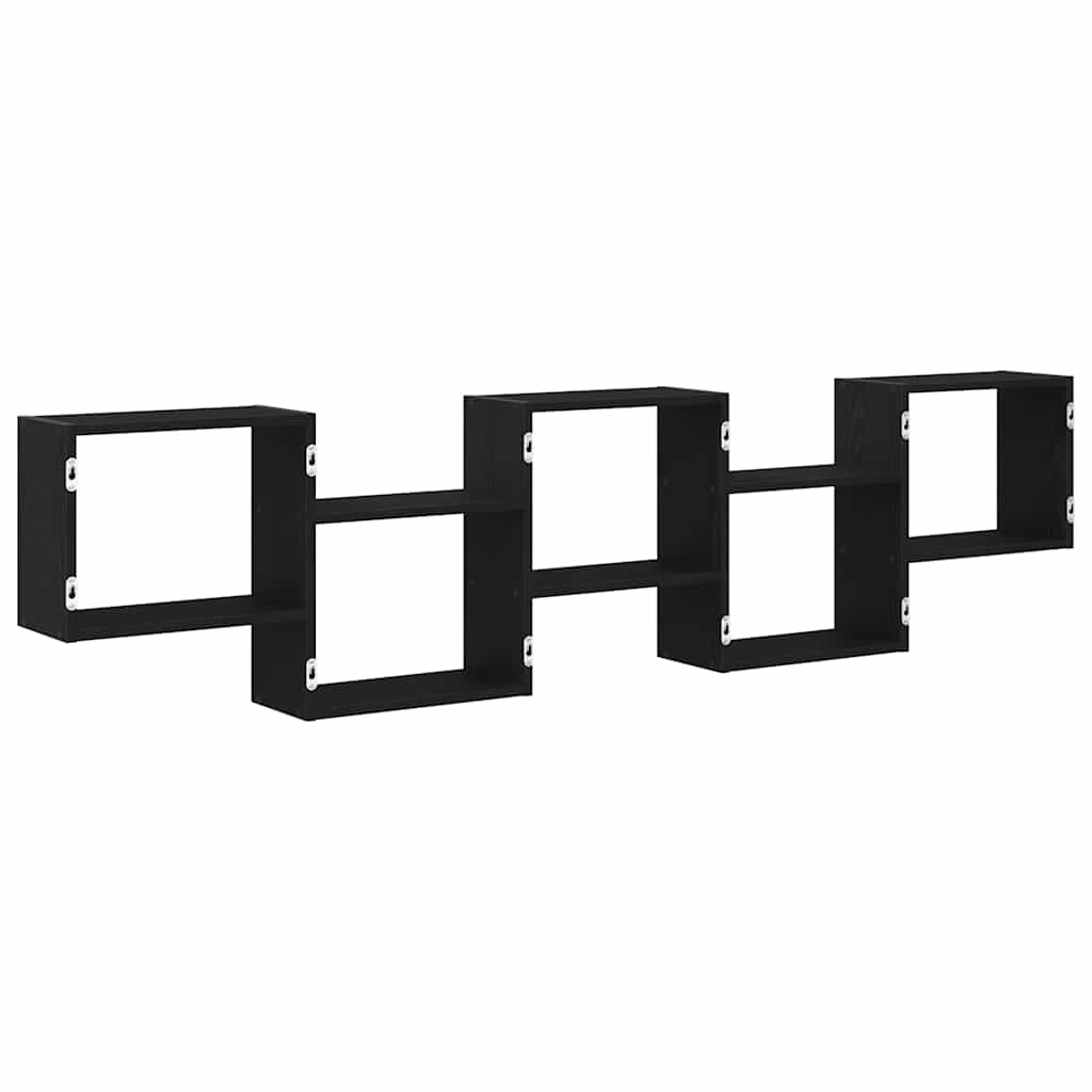 Vegghylle Svart Kubeformet 5 rom