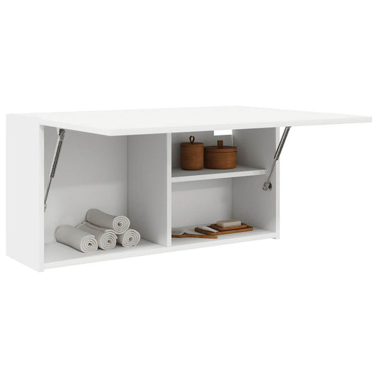 Baderomsskap Hvit 80x25x40 cm